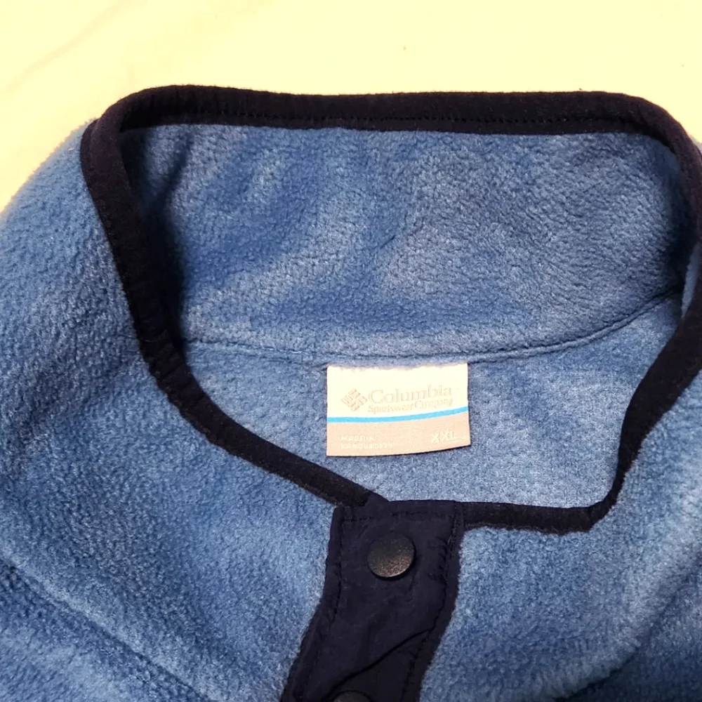 Mens Columbia  1/4 Snap Button Fleece Pullover Jacket XXL - Picture 3 of 5